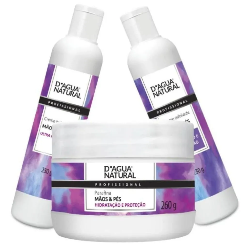 Kit Home Care Mãos e Pés D'Agua Natural 3 Itens