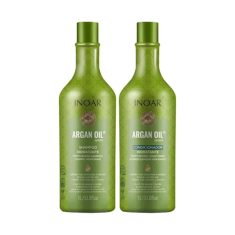 Kit Inoar Argan Oil Shampoo 1l + Condicionador 1l
