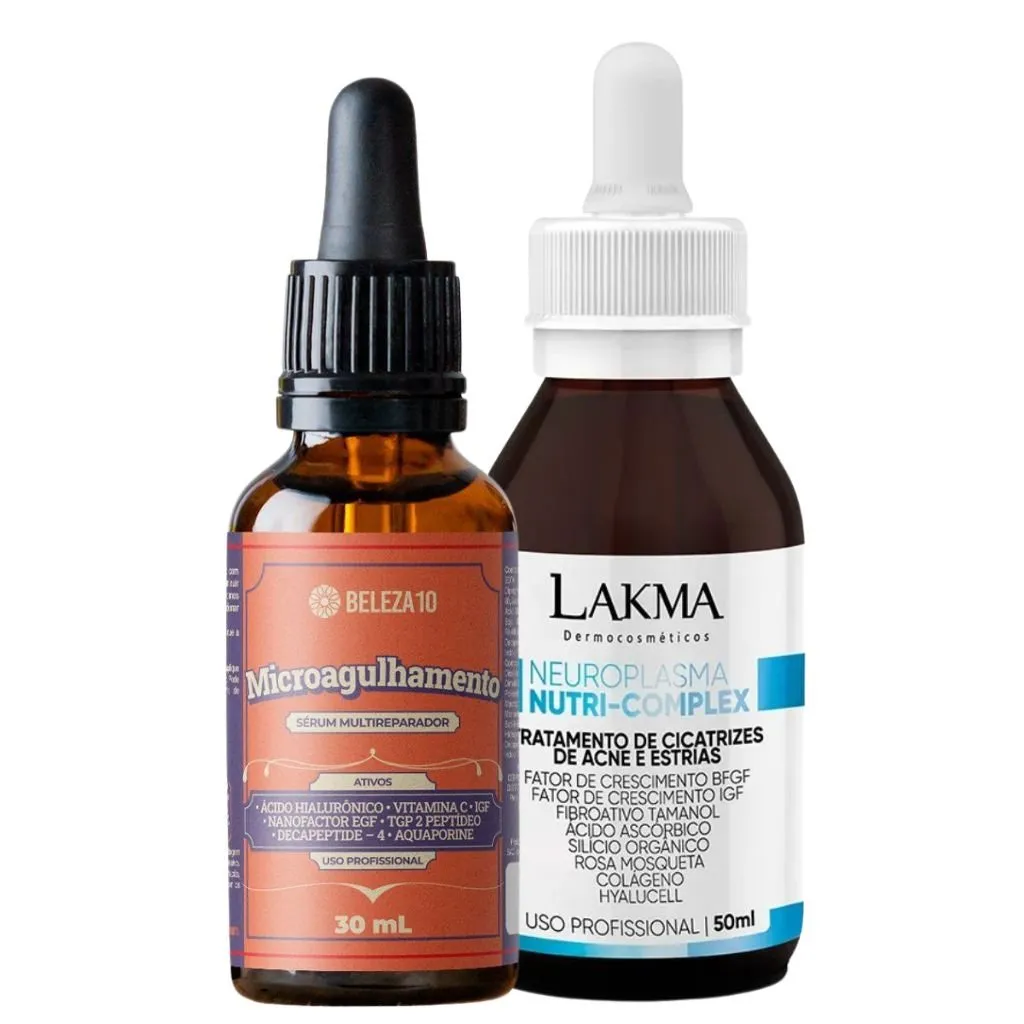 Kit Multireparador de Estrias e Cicatriz de Acne Profissional