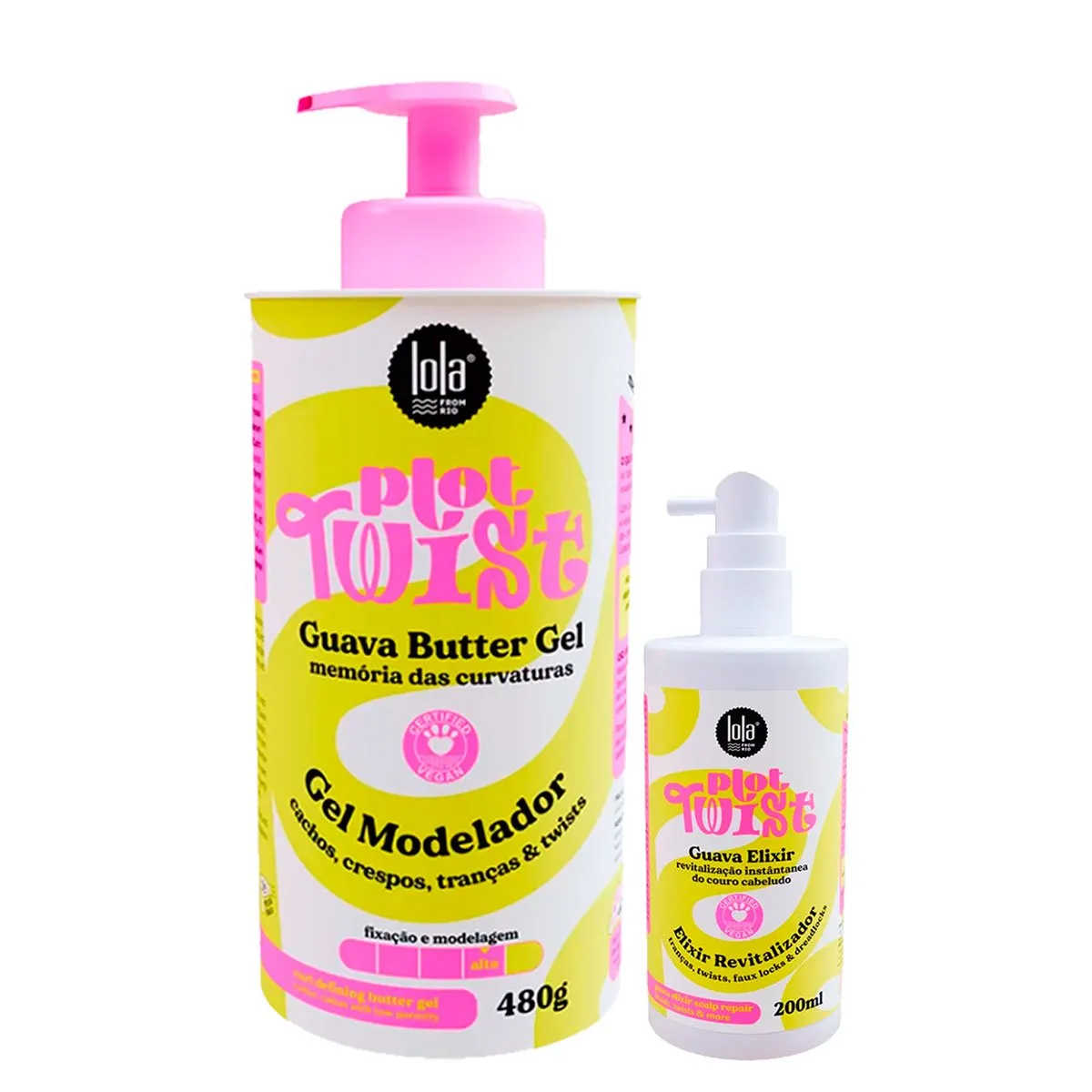 Kit Plot Twist Misturinha Guava Modelador Butter Gel + Elixir Revitalizador 2 Itens