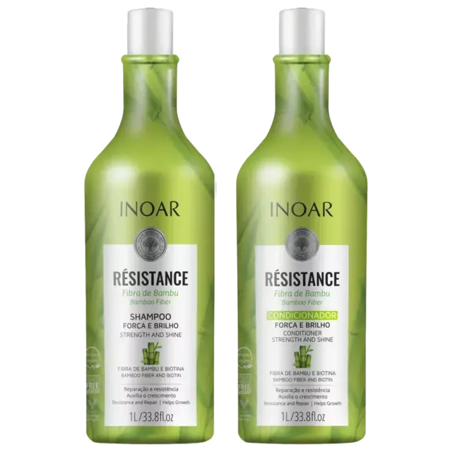Kit Shampoo + Condicionador Résistance Fibra de Bambu 1L - Inoar