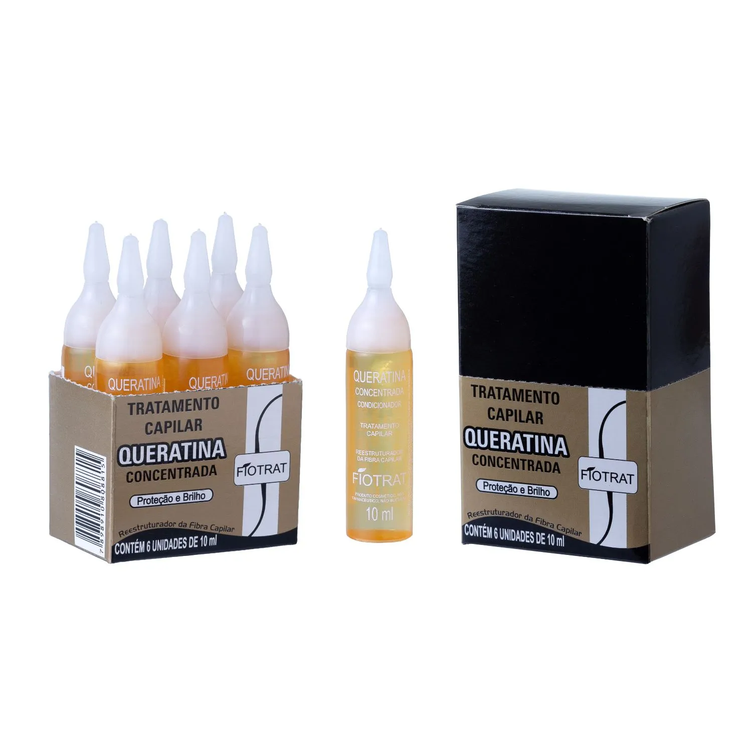 Kit 6 Vitamina Capilar Fiotrat 10ml Queratina