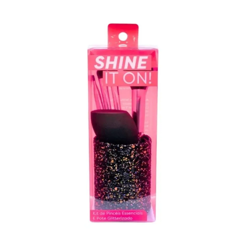 Kit De Pincéis Shine It On Preto Miss Frandy