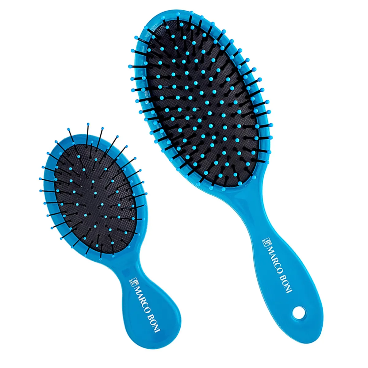 Kit 2 Escovas de Cabelo Presente Funny Marco Boni Azul
