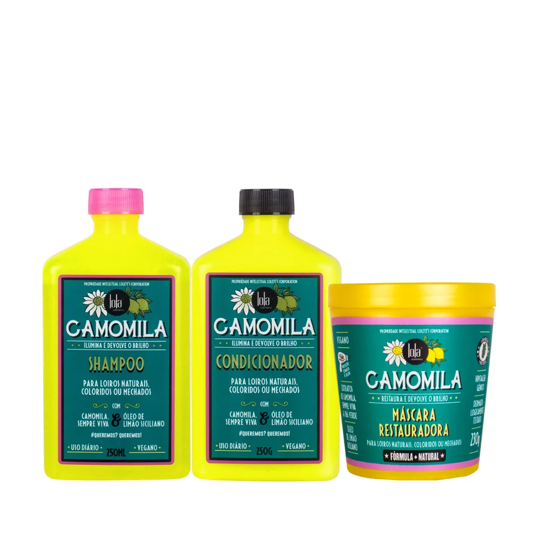 Lola Camomila Sh 250ml + Cond 250ml + Masc 230ml | ByLinda
