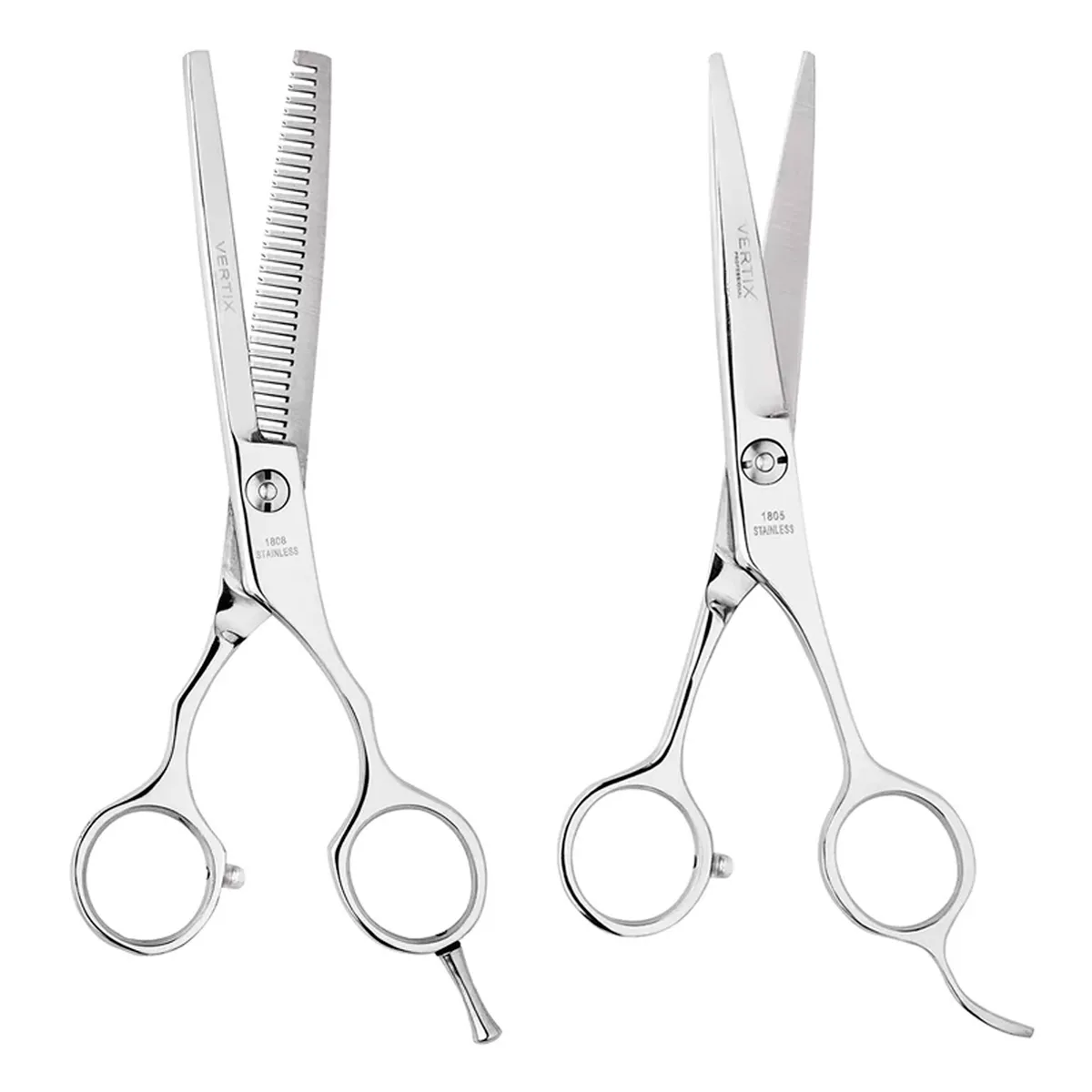 Kit Tesoura Vertix Desbaste 6.0 + Fio Navalha 1805 5.5 Polegadas