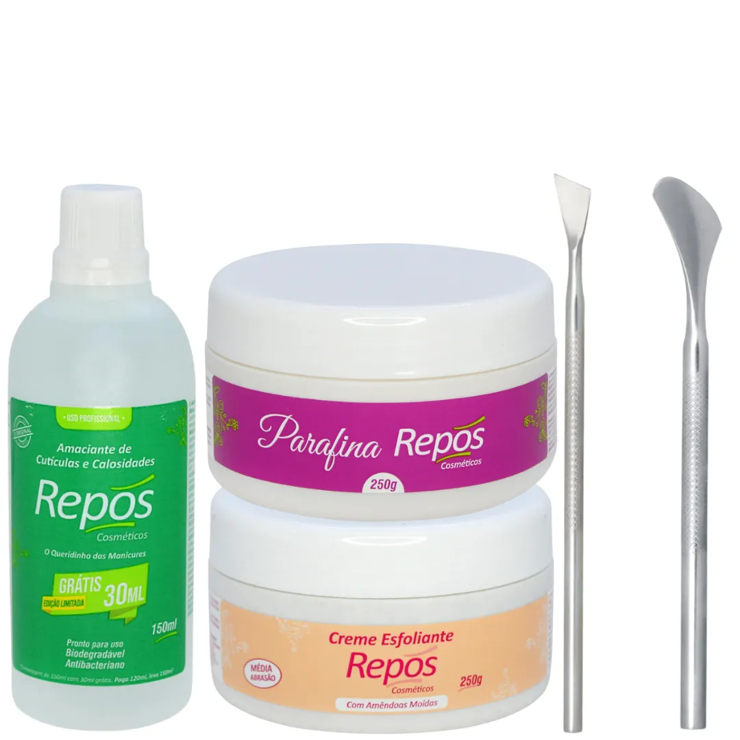 Kit Repos Amaciante + Esfoliante + Parafina +  222 + 482
