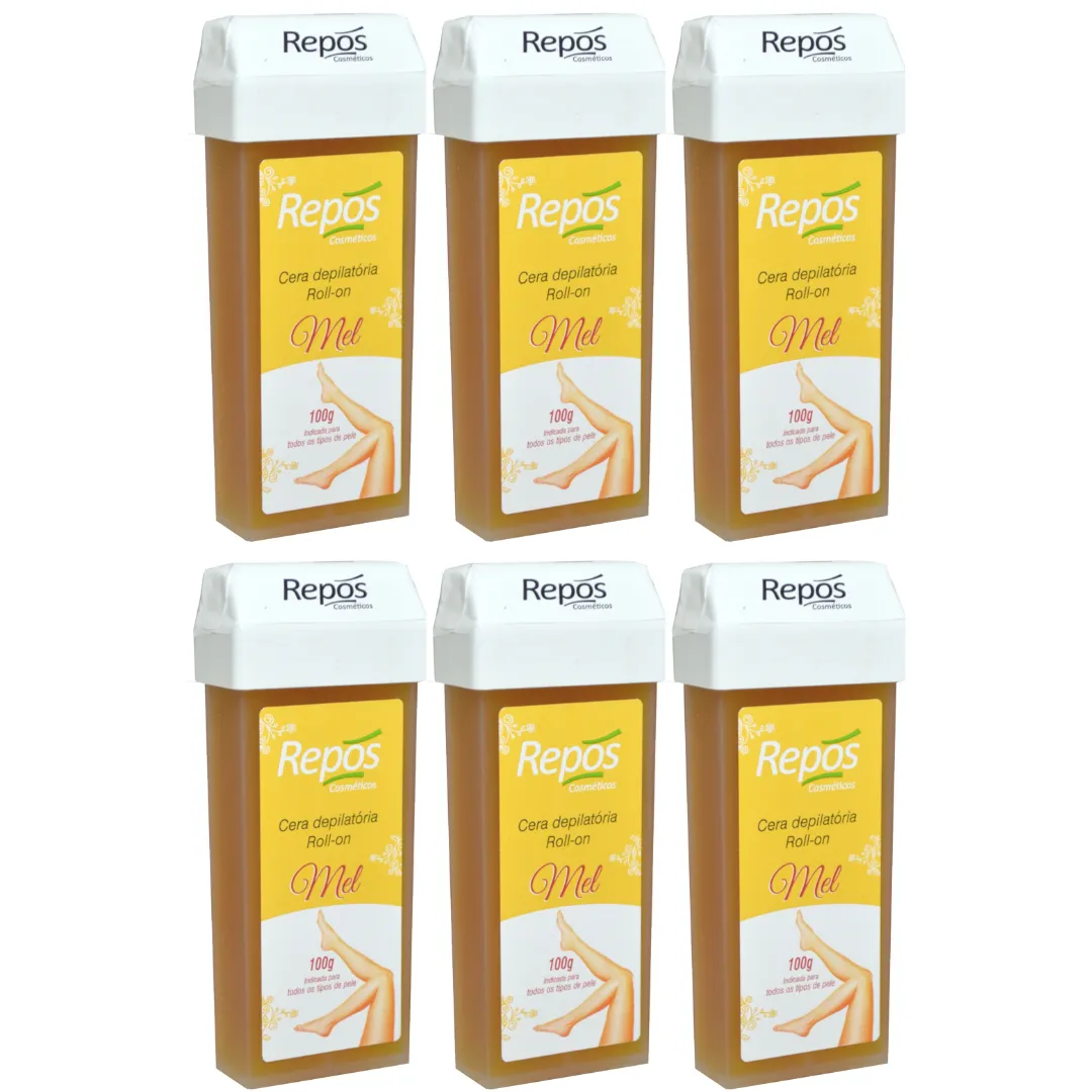 Kit Repos Cera Roll-On Mel 100g - 6 Unidades