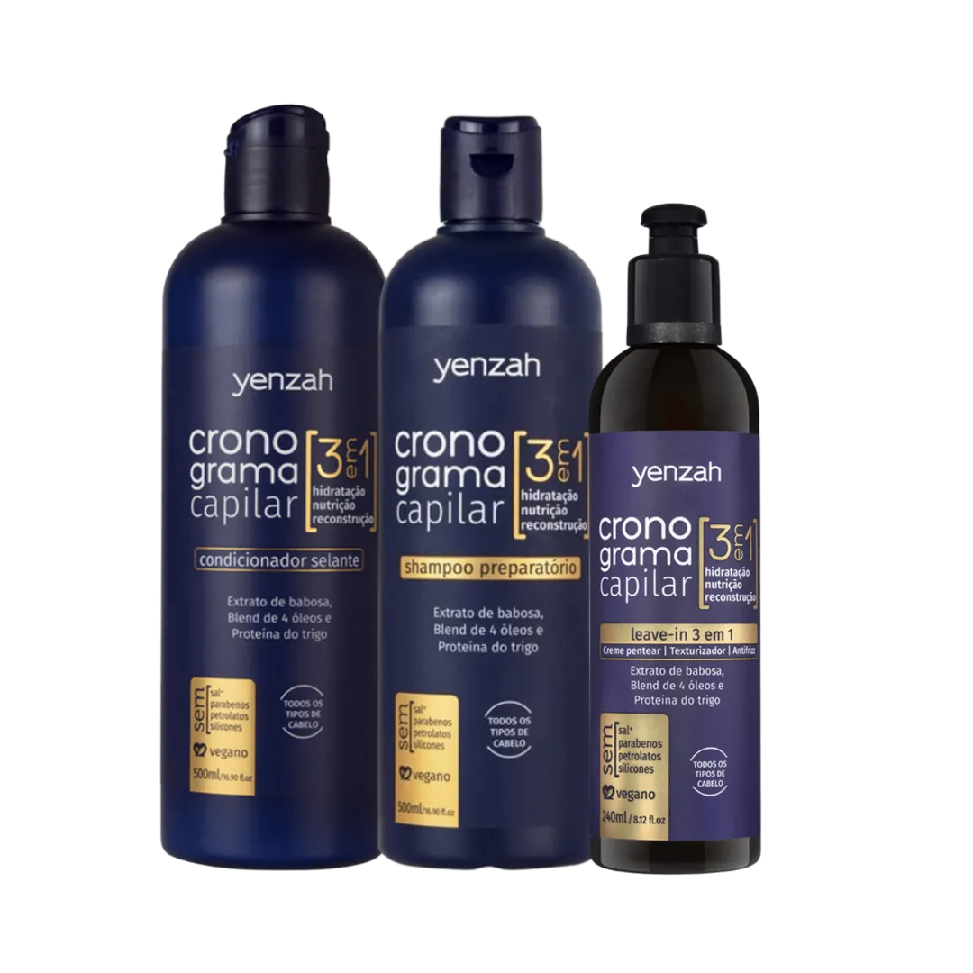 Kit Cronograma 3 Em 1 Sh + Cond + Leave-in | ByLinda