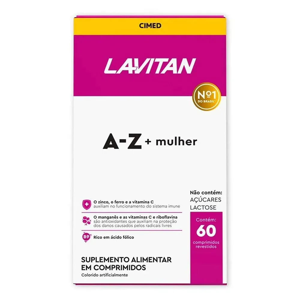 Lavitan A-Z Mulher Suplemento Vitamínico com 60 Comprimidos