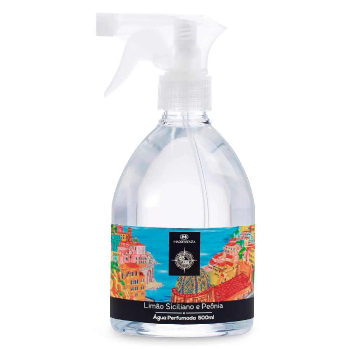 Água Perfumada Aromatizador de Ambiente Madressenza 500ml Limão Siciliano e Peônia