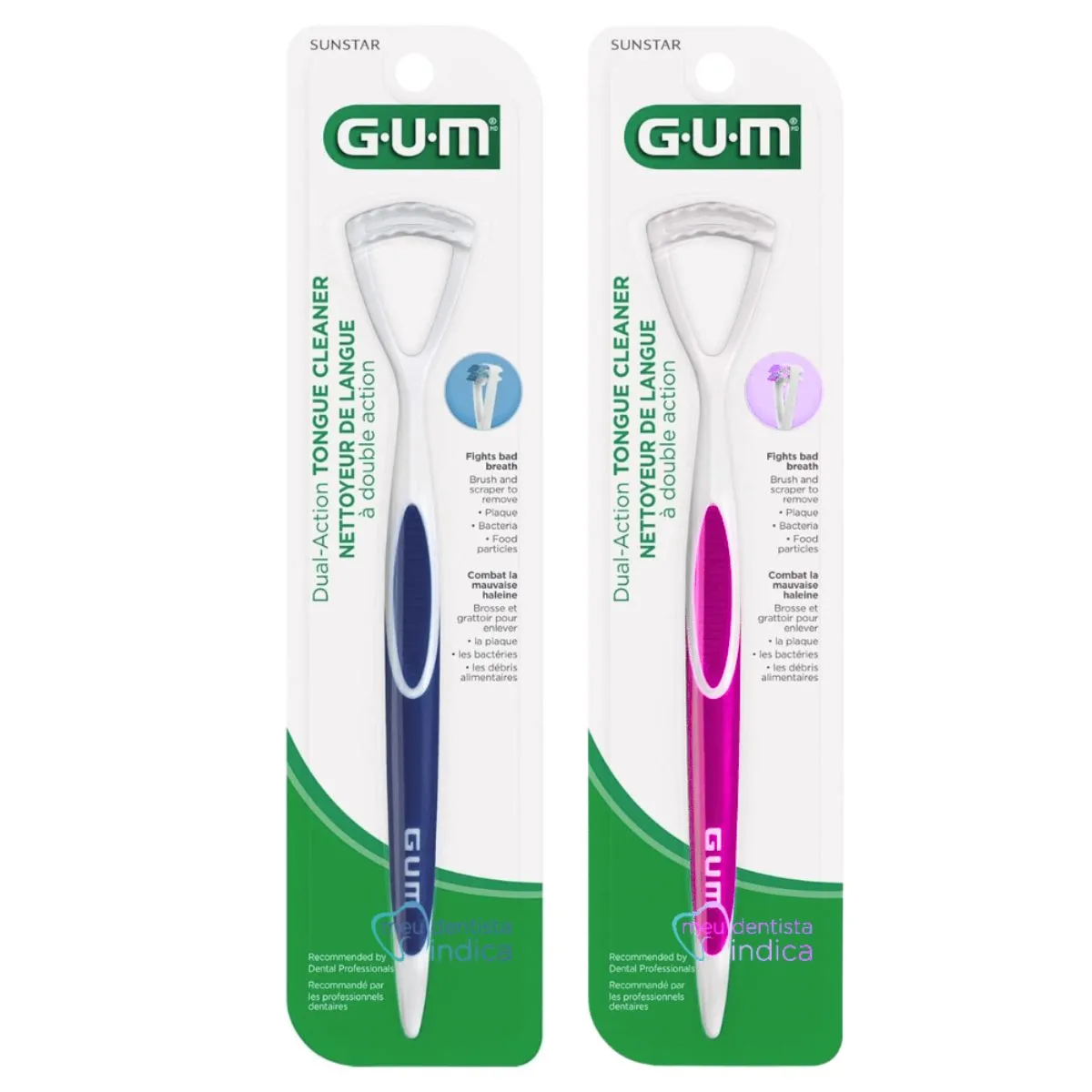 Raspador Limpador de Lingua Dual Action - GUM