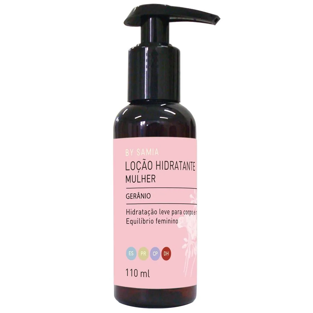 Loção Hidratante de Gerânio - By Samia - Frasco com 110ml