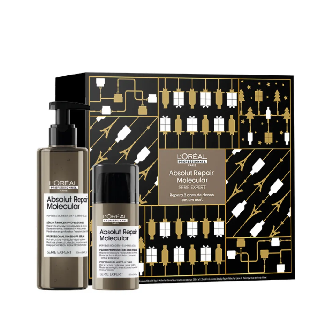 Loreal Absolut Repair Molecular Kit Caixa Sérum 250ml + Leave-in 100ml
