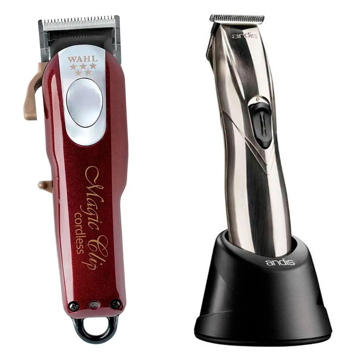 Kit Máquina Wahl Magic Clip Cordless + Andis Slimline Pro Li Prata Bivolt