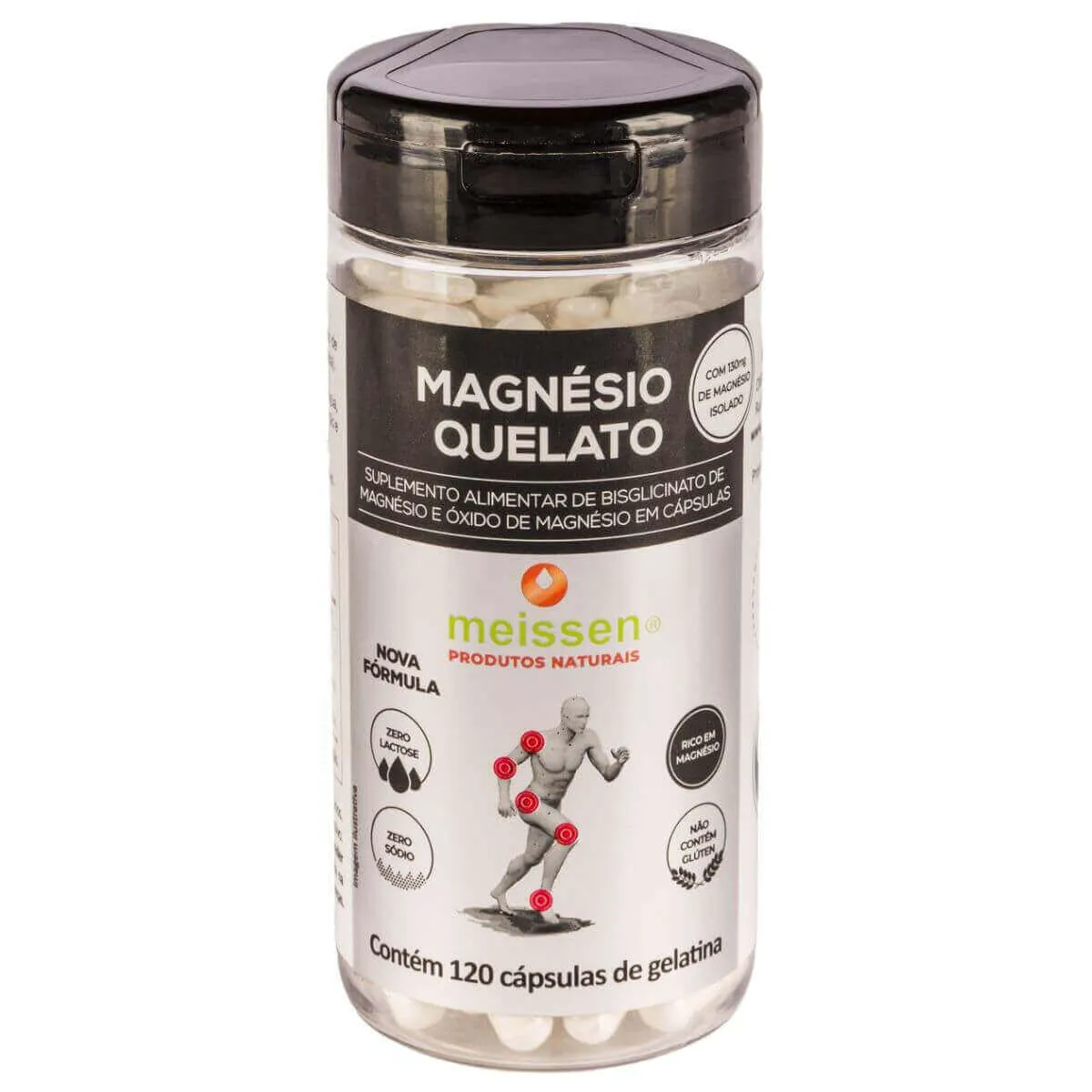 Magnésio Quelato 120 Cápsulas Super Concentrado - Meissen
