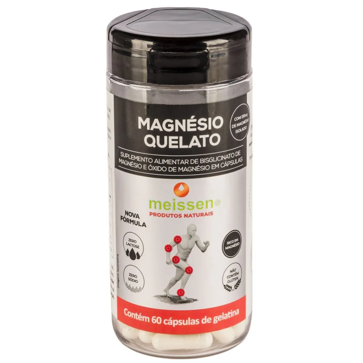 Magnésio Quelato Meissen Super Concentrado - 60 Cápsulas