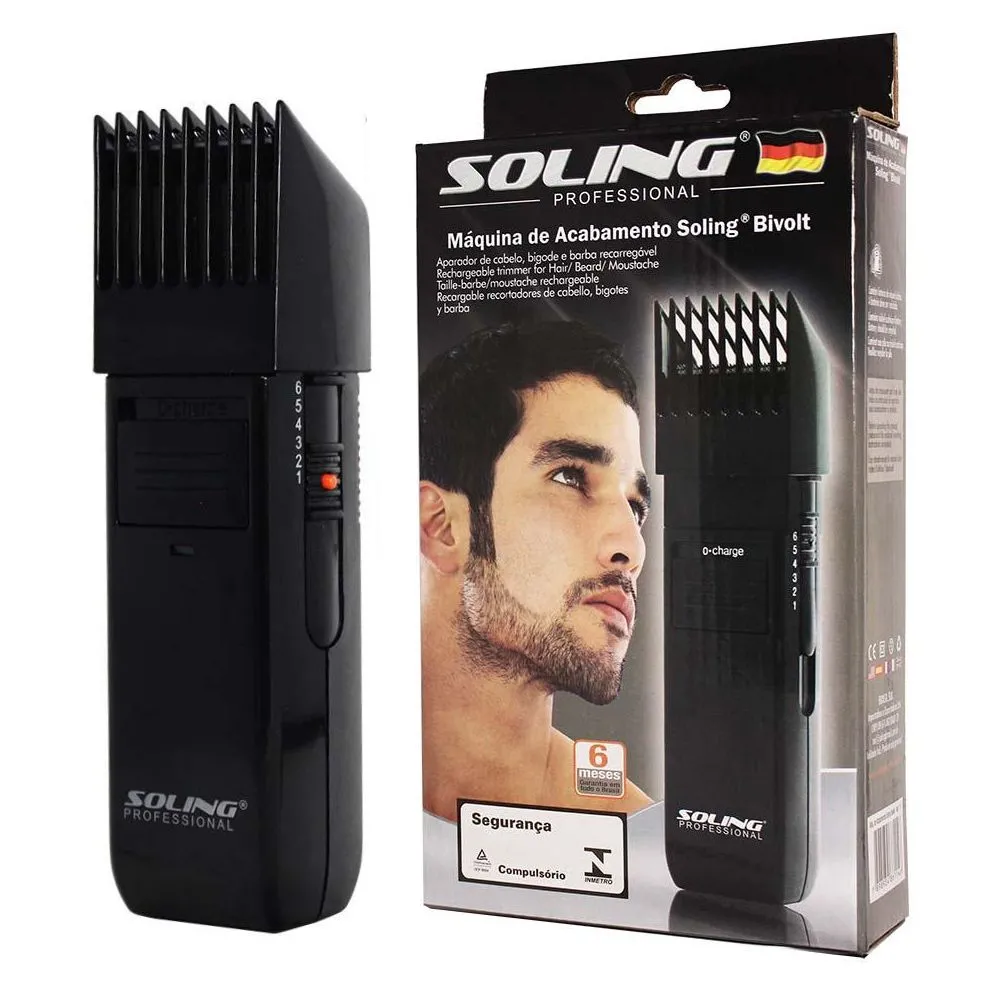 Máquina de Acabamento e Aparador de Barba Soling Bivolt