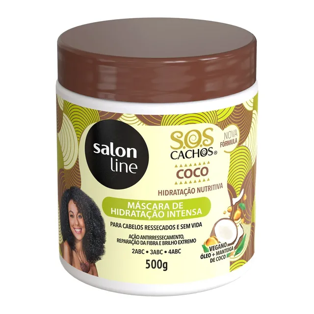 Máscara de hidratação SOS Cachos Coco Tratamento Profundo 500g - Salon Line