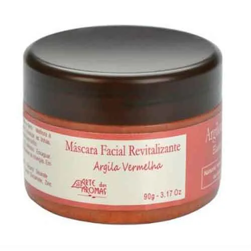 Máscara Facial Revitalizante Argila Vermelha - Arte dos Aromas - Frasc