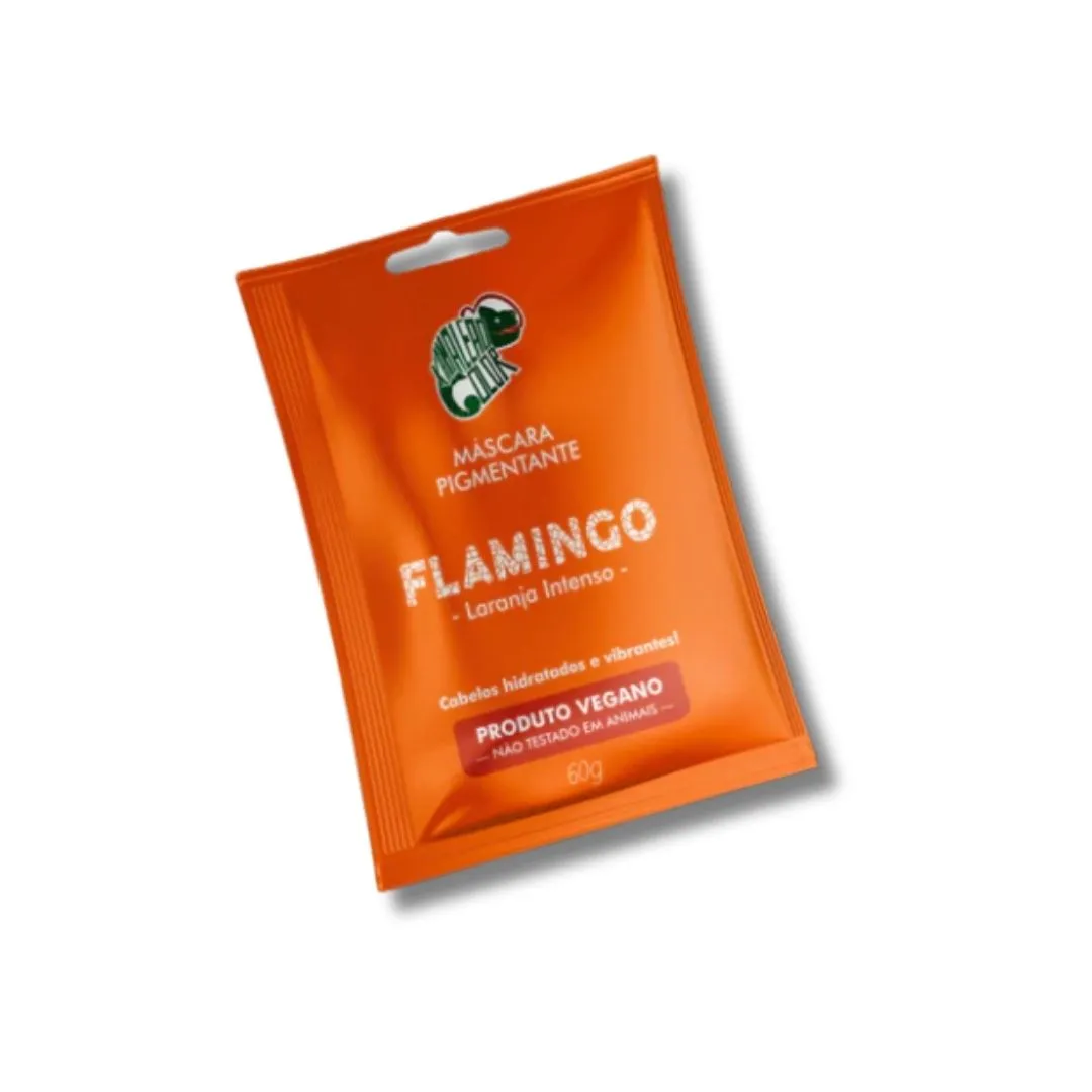 Máscara Capilar Pigmentante Kamaleão Color Flamingo Laranja Intenso Vegano 60g
