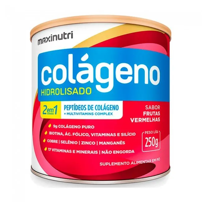 Maxinutri Colágeno Hidrolisado 2em1 Sabor Frutas Vermelhas 250g