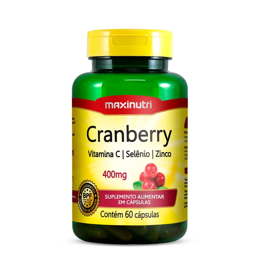 Maxinutri Cranberry 400mg 60 Cápsulas