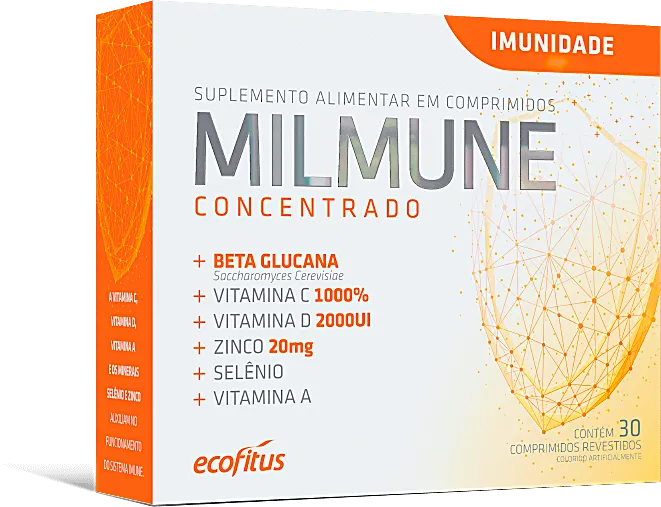 Milmune Concentrado Suplemento de Vitaminas e Minerais 30 Comprimidos