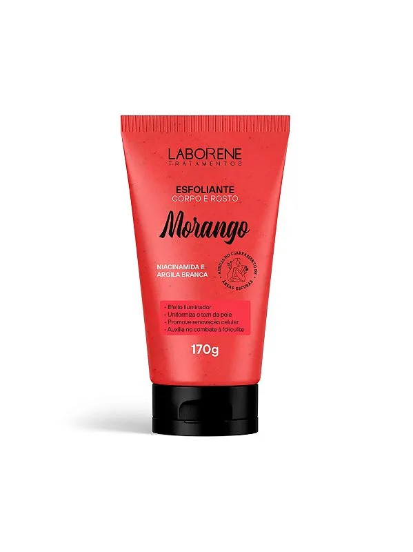 ESFOLIANTE CORPO E ROSTO MORANGO 170G LABORENE