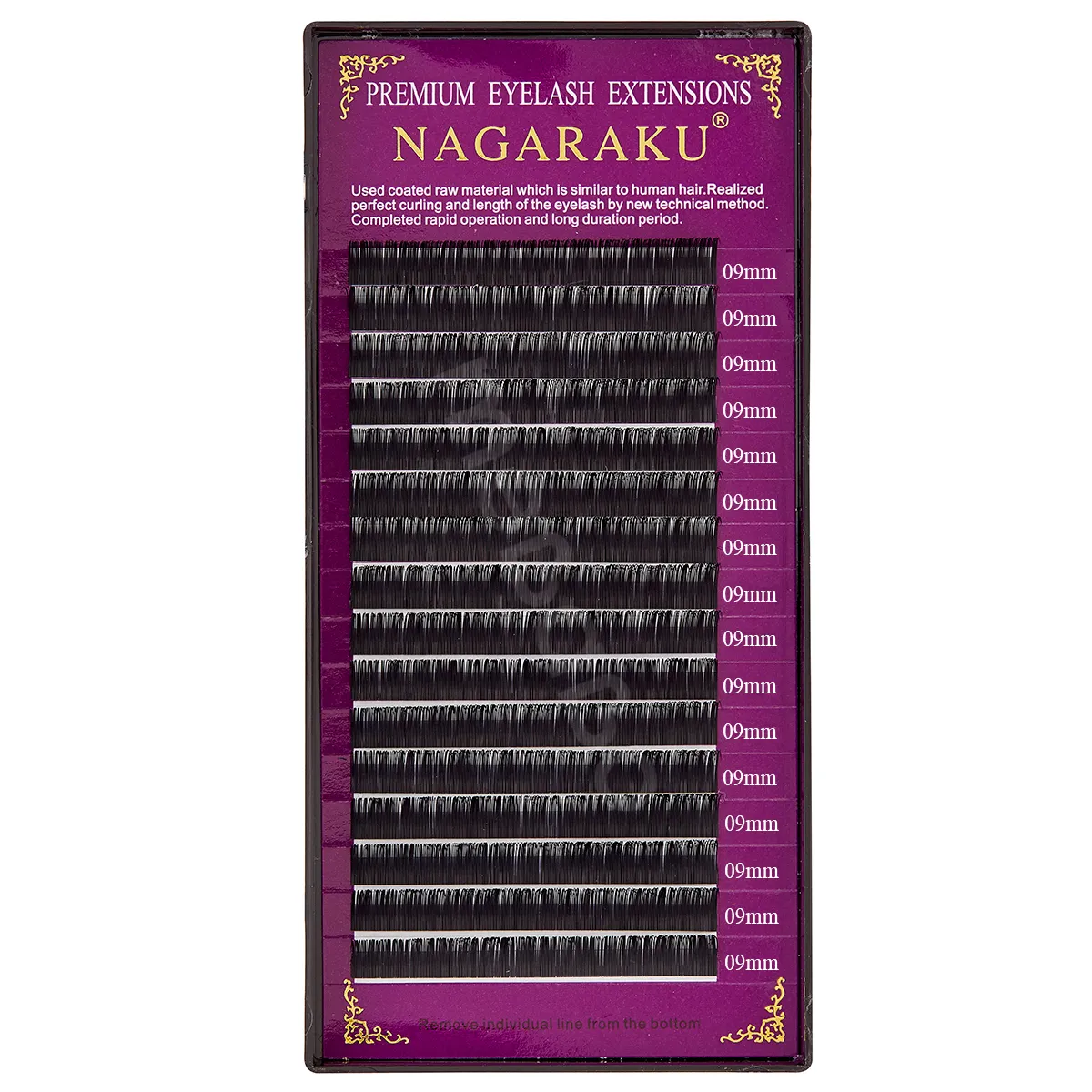 Cílios Nagaraku Fio a Fio e Volume Russo Curvatura C 0,05 9mm