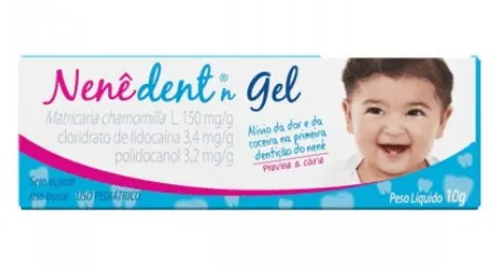 Nenê Dent 150mg/g + 3,4mg/g + 3,2mg/g Gel Sem Açúcar Com 10g