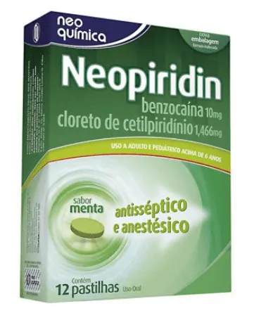 Neopiridin Pastilha Sabor Menta 12 Unidades