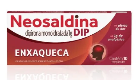 Neosaldina Dip Dipirona Monoidratada 1g 10 Comprimidos