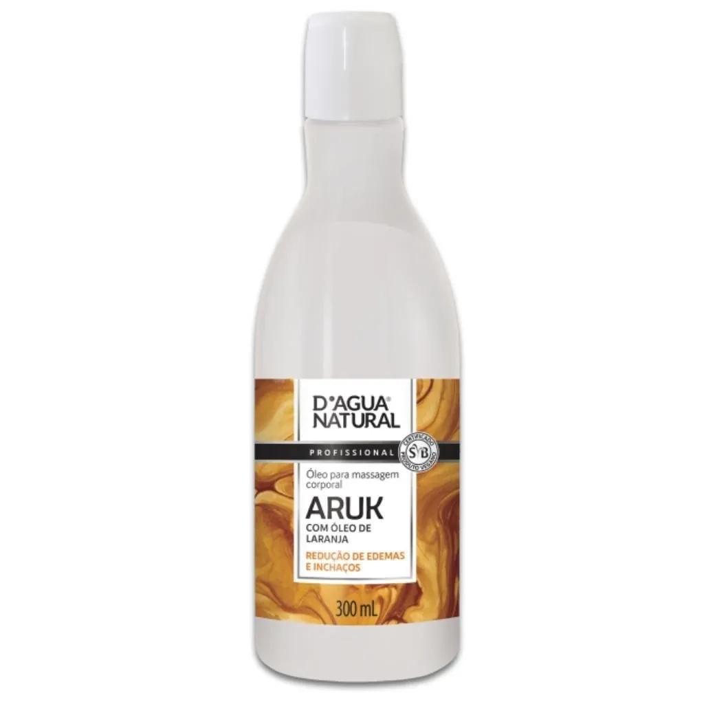Óleo de Massagem Aruk Laranja Citrus 300ml D'agua Natural