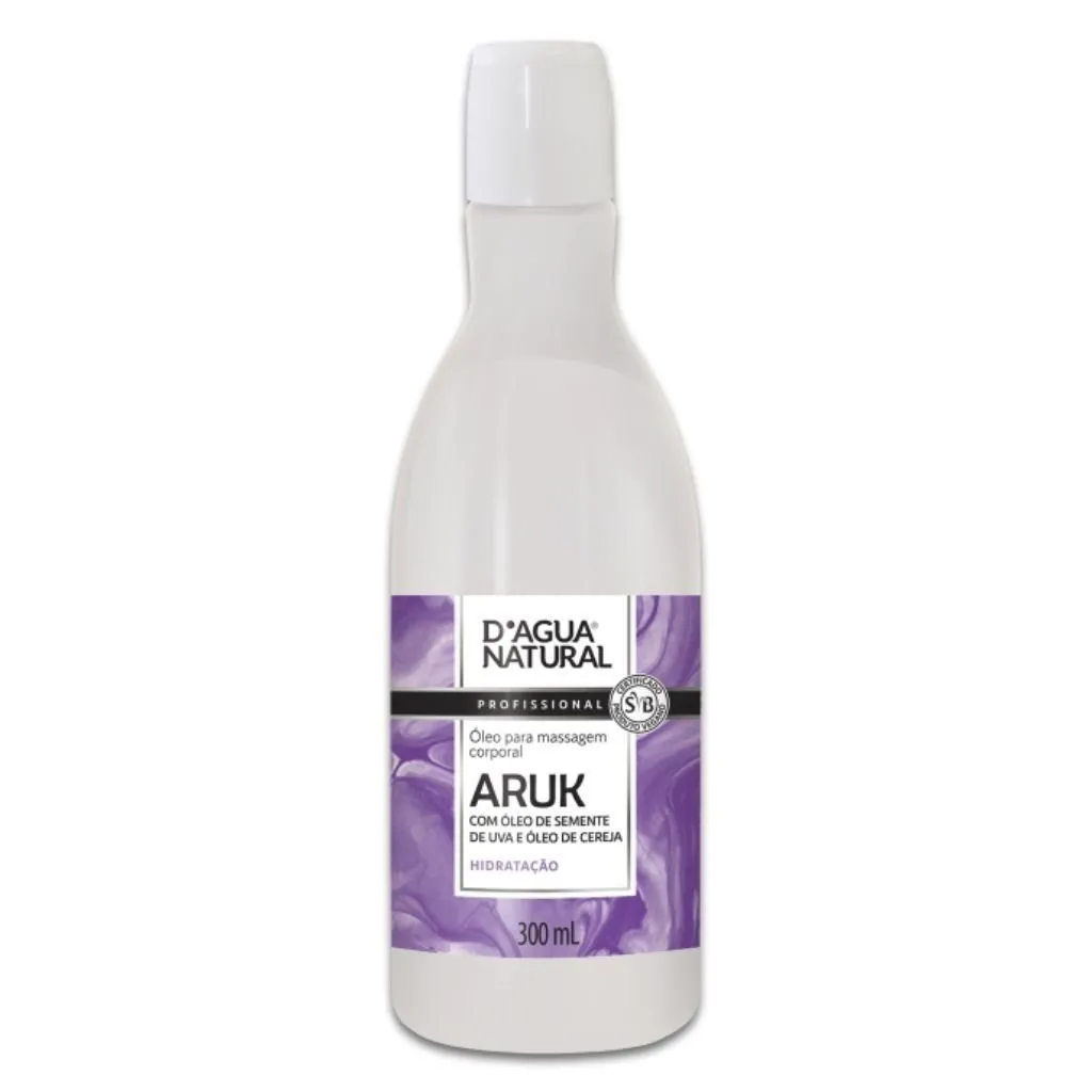 Óleo de Massagem Semente de Uva Aruk D'agua Natural 300ml