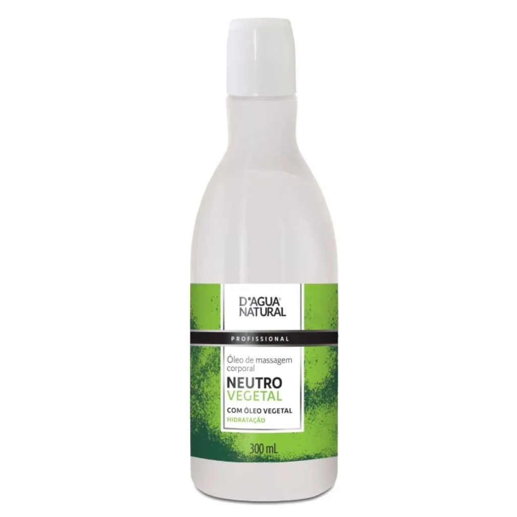 Óleo Massagem Corporal Neutro Vegetal 300ml D'Agua Natural