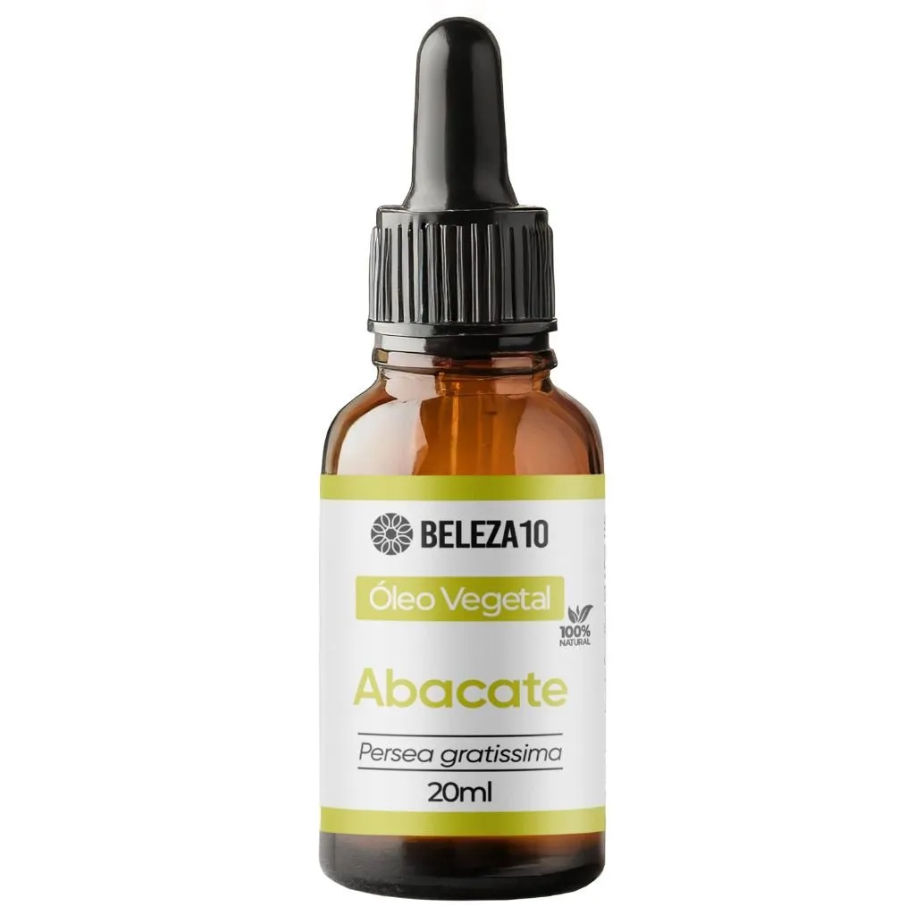 Óleo Vegetal Abacate 100% Puro 20ml Beleza10