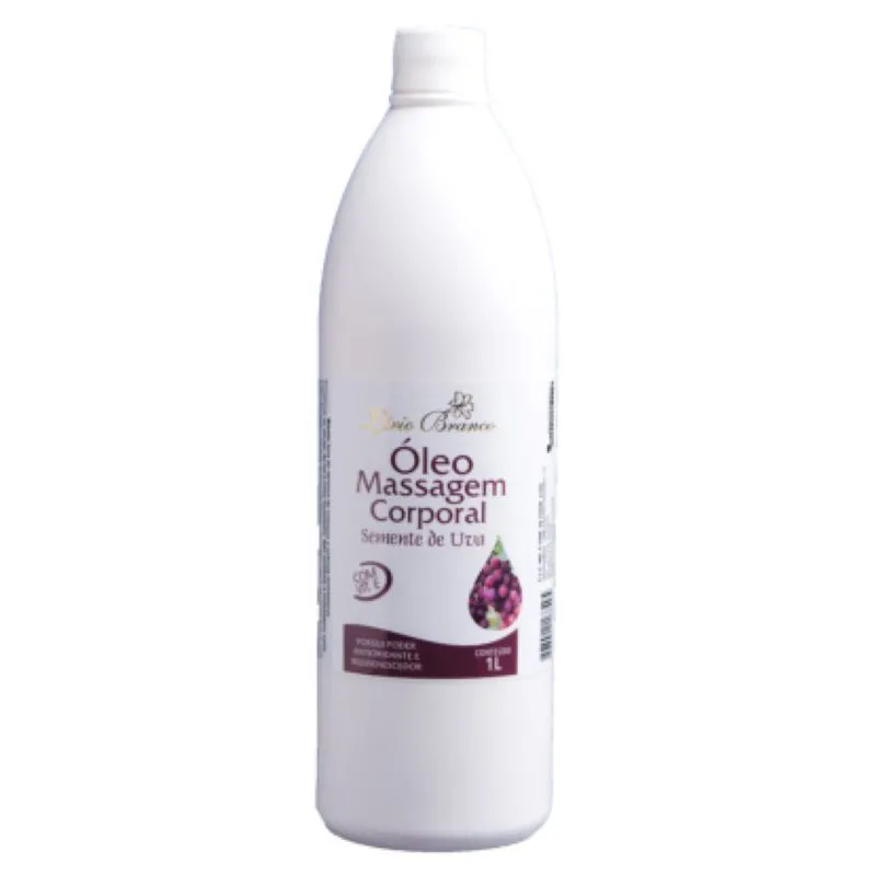 Óleo de massagem Corporal Semente de uva 1L Lirio Branco
