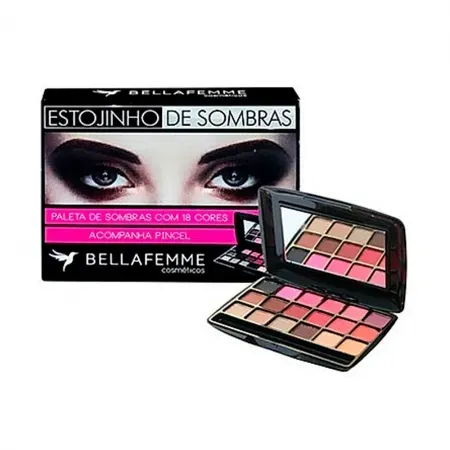 Paleta com 18 Sombras Bella Femme BF10021B