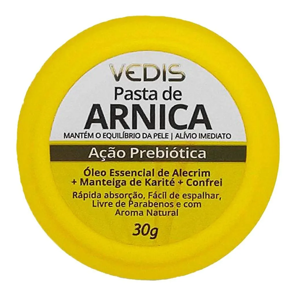 Pasta de Arnica Vedis Ação Prebiótica 30g – Alívio Muscular e Proteção da Pele