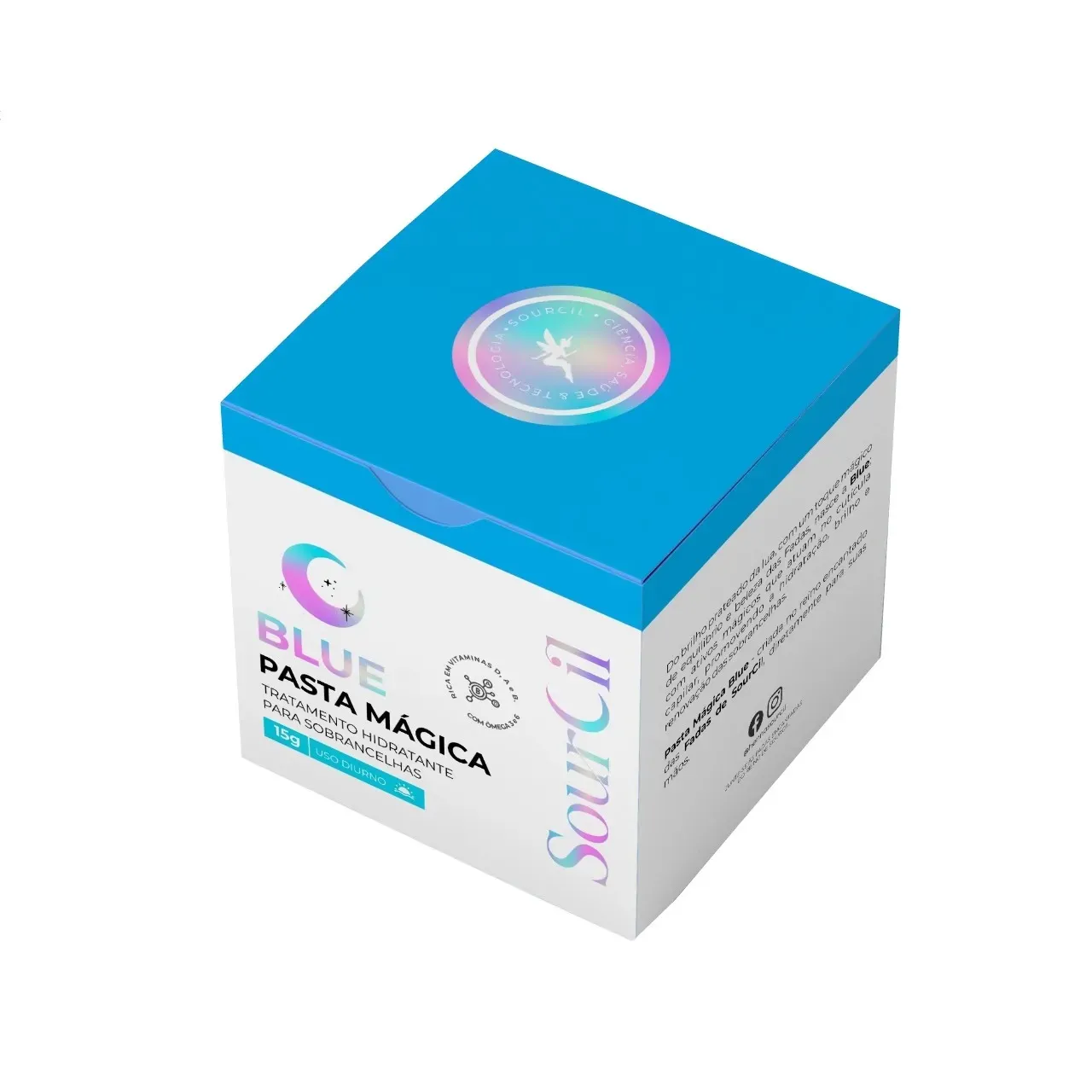 Pasta Mágica Blue Fortalecimento Hidratação Profunda Uso Noturno 15gr Sourcil