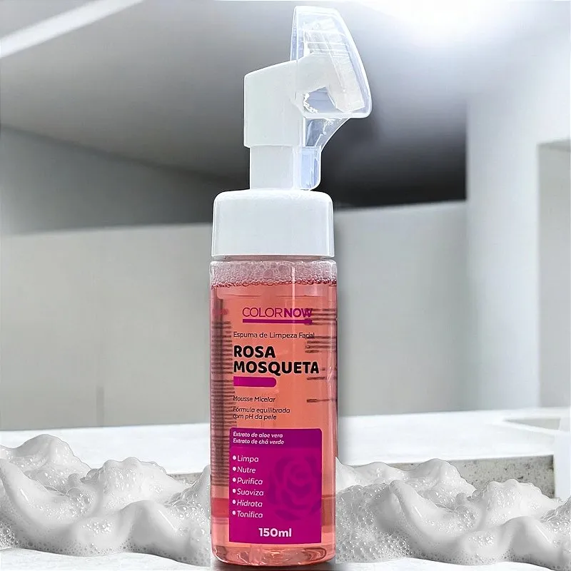 ESPUMA DE LIMPEZA FACIAL ROSA MOSQUETA COLORNOW 150ml