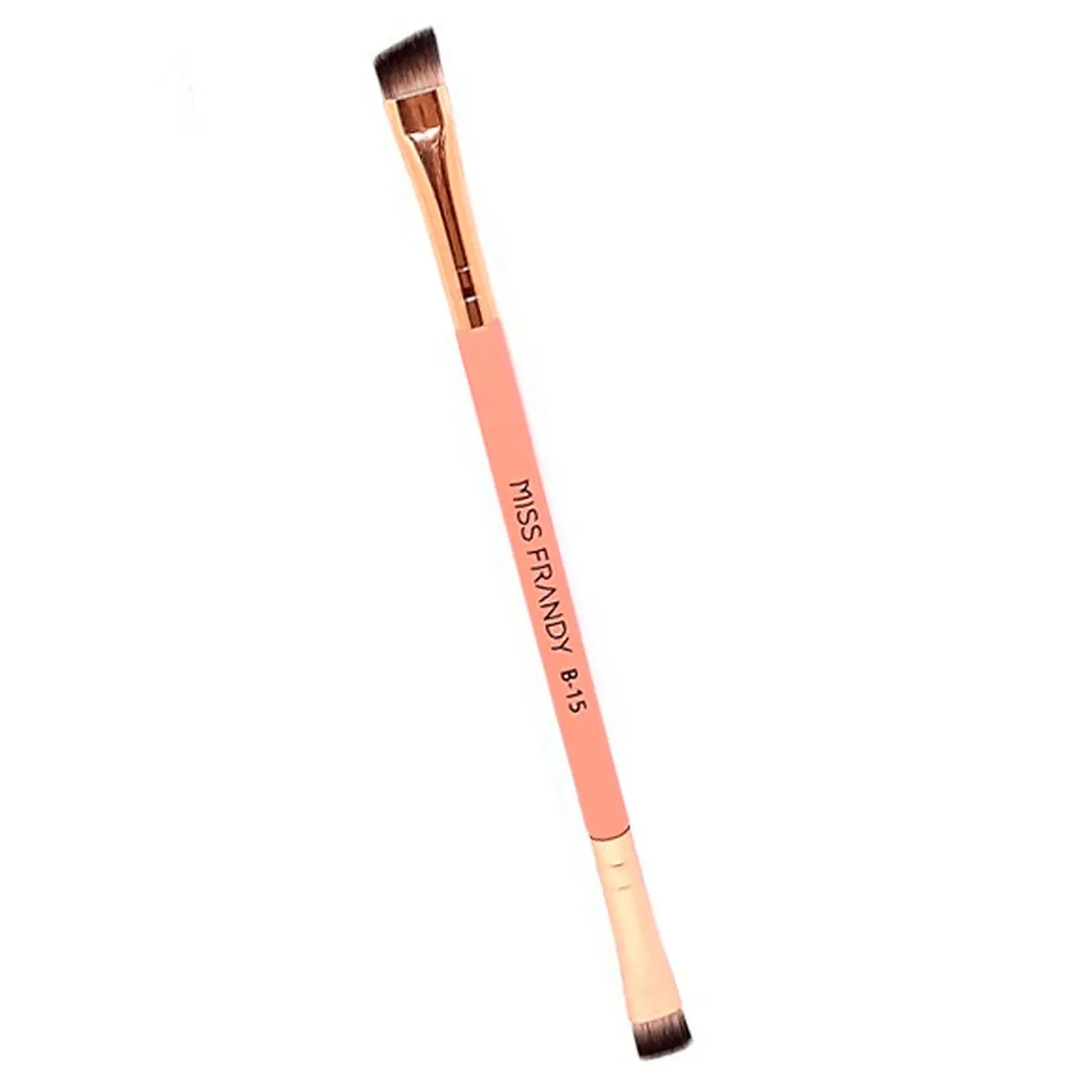 Pincel de Maquiagem Miss Frandy Linha Rosê Gold 2 em 1