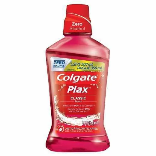 Colgate Enxaguante Bucal Plax Classic Leve 500ML Pague 350ML