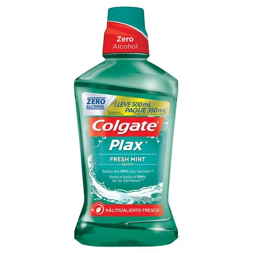 Colgate Enxaguante Bucal Plax Fresh Mint Leve 500ML Pague 350ML