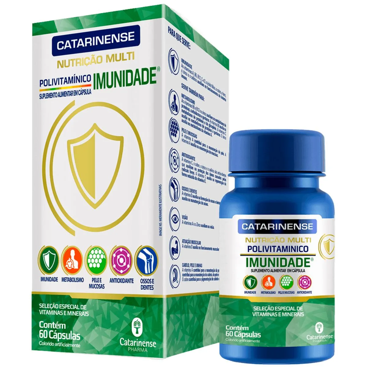 Polivitamínico Multi Imunidade 60 Cápsulas - Catarinense
