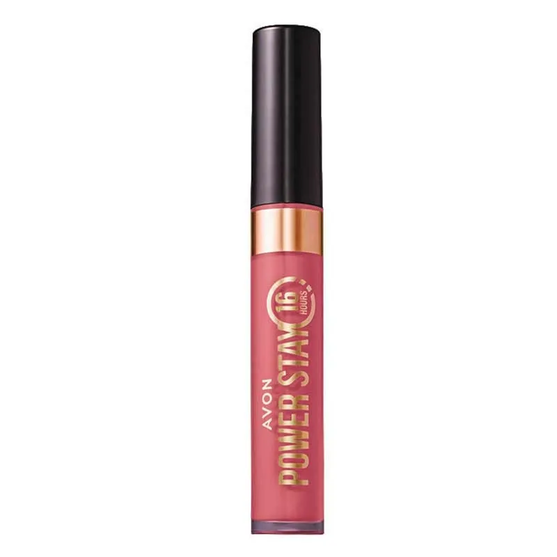 Power Stay Batom Líquido Matte 16h Rosa Toque Rosè 6ml Avon