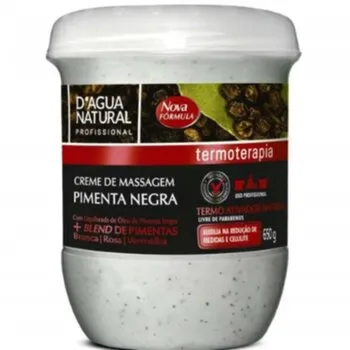 CREME DE MASSAGEM D'AGUA PIMENTA NEGRA 650G Cód. 7673