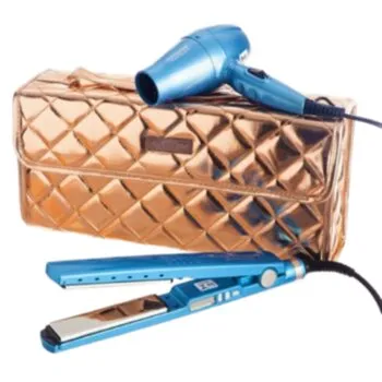 KIT PRANCHA E MINI SECADOR NANO TITANIUM BABYLISS PRO Cód. 14141