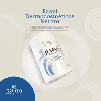 CREME DE MASSAGEM NEUTRO RAAVI 1KG Cód. 11917